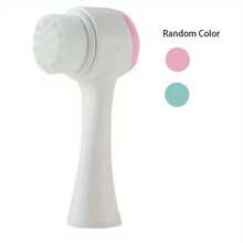 1個矽膠臉部清潔刷,雙面清潔劑和按摩器 - 彩色 - 查看 8