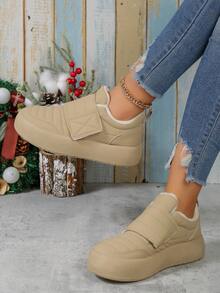 2023 Mới Đúng mốt Và Thoải mái Quý cô Nền tảng Giày thể thao Với Nêm Giày cao gót - Màu be - Xem 6