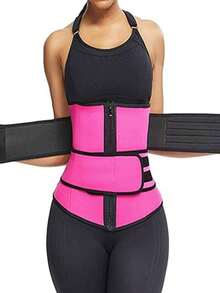 Cinturón ajustable de cintura para mujer, moldeador para ejercicios posparto, cinturilla de corsé,moldeador de cuerpo adelgazaste - Rosa - Ver 3