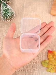 6pcs 5.5*5.5*2cm Clear Mini Plastic Bead Storage Box - White - View 6