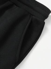 Tween Boys' Casual Sports Pants With Pockets For Exercise And Running - Black - View 4