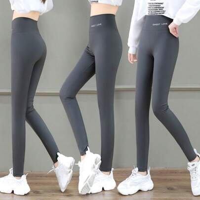 Women's Fashionable Stretchy Leggings, Skinny Shark Pants For Spring And Autumn Outdoor Wear