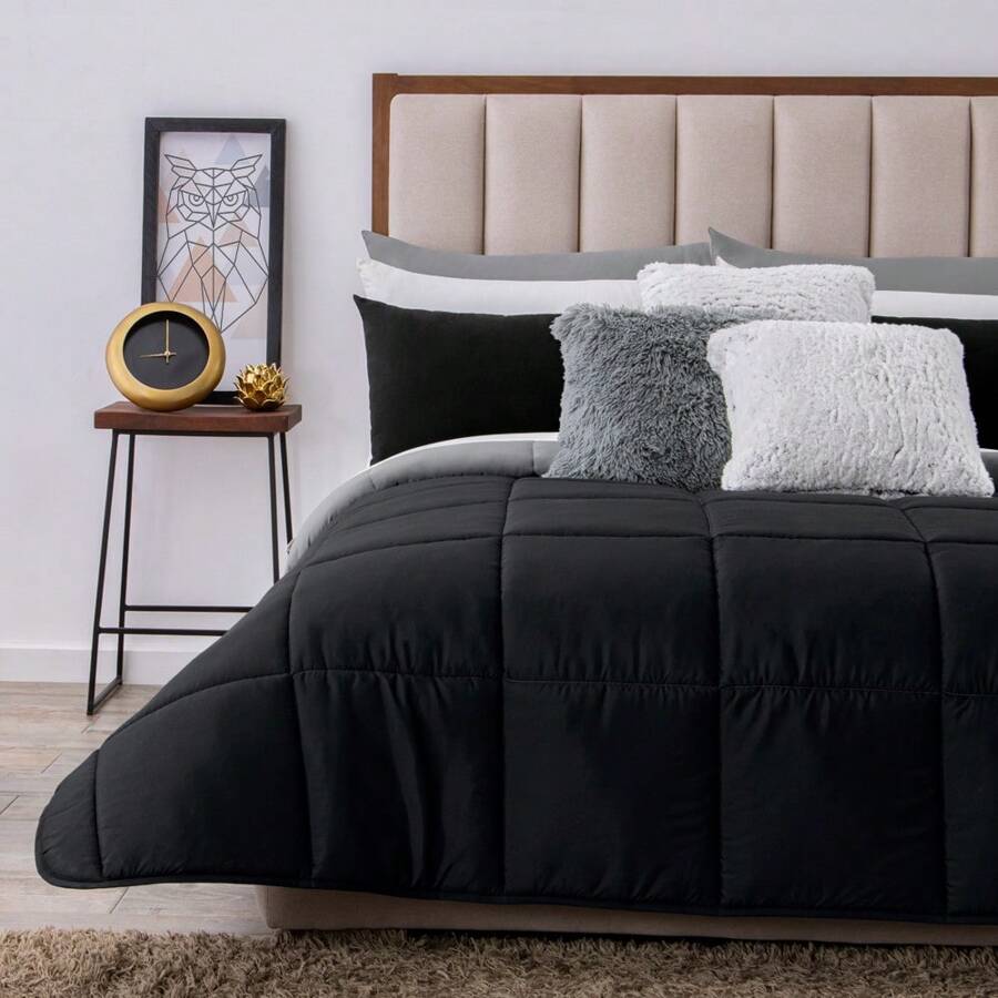 DOUBLE VIEW CONCORD DOWN QUILTED DUVET - Black - View 1