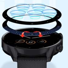 2 件/包全屏覆盖热弯复合软膜适用于 Garmin Venu 2 Plus/Venu 2/Venu 2s/Venu/Garmin Vivoactive4/Vivoactive4s 智能手表（不包括手表和表带）作为返校学生的礼物 - 黑色邊 - 查看 5