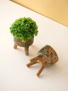 1入組陶瓷花盆,現代極簡風格,寬口帶粒狀紋理,適用於家居、辦公室、桌面和客廳裝飾