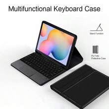 西班牙語軌跡板鍵盤套裝，適用於三星Galaxy Tab S6 Lite 10.4英寸P610 P613 P615 P618 P619平板電腦，具磁性分離功能的智能觸控板鍵盤 - 黑色-西班牙語佈局 - 查看 5