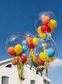 15pcs 20 Inch Transparent Bubble Bobo Balloons, Large Transparent Bubble Balloon For Wedding Birthday Party Decoration,Christmas