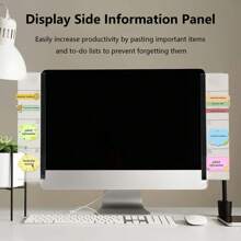 2pcs Office Desk Accessories  Computer Monitor Memo Board Computer Message Board Office Supplies for Women Men Computer Sticky Note Holder Home Office Accessories Office Desktop Message Office Decor - Transparent - View 5