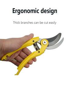 Gardening Pruning Shears For Branches, Multifunctional Heavy Duty Tree Trimming Scissors For Fruit Trees, Landscaping Gardening Hand Tool - Yellow - View 4