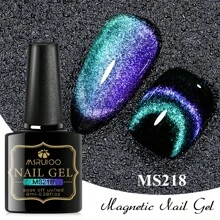 7件套 9D猫眼凝胶指甲油 变色龙磁性凝胶 8毫升 星系闪粉 银河效果 可卸UV LED带磁铁棒凝胶指甲油套装 - 彩色 - 查看 4
