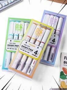 4 支珊瑚橙閃光熒光筆,帶禮品盒 - 非常適合課堂,彩色記號筆 - 珊瑚橙 - 查看 1