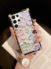 1 件多色花朵圖案手機殼兼容 Iphone 15 Pro Max - 彩色 - 查看 6