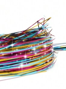 時尚聚會聖誕新年禮物女士頭髮閃爍條12入包裝,20英寸夾式彩色閃光柔順髮絲,節日禮物閃爍童話髮片派對迷人髮飾(20英寸12入,彩色)