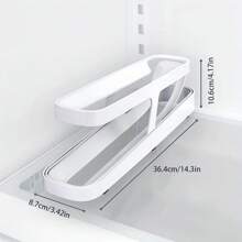 1 件白色雞蛋分配器附 2 層蛋托盤和冰箱雞蛋儲存架 - 白色 - 查看 2