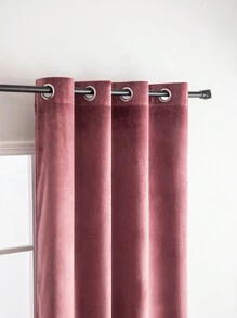 Velvet Warm Polyester Curtains, One Piece - Red Violet - View 3