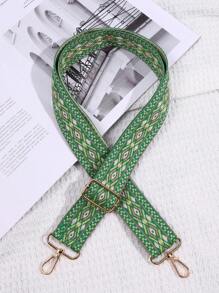 1pc Green Embroidered Bag Strap Adjustable And Detachable Suitable For Handbags Wallets Cross-Body Bags Fashionable Gift Decor Gift Accessories