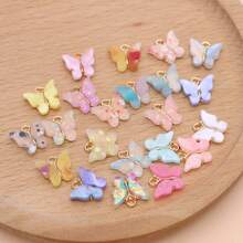 10pcs Randomly Mixed Butterfly Shaped Diy Jewelry Pendant - 10 randomly mixed butterflies - View 2