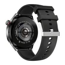 新款智能手錶,帶通話功能,1.53英寸360*360高清圓形全觸摸屏,適用於ios和android智能手機,具有心率監測、血壓監測、睡眠監測、體溫檢測、天氣、海拔、計步、防水等功能電池壽命 - 黑色鋼錶帶 - 查看 2