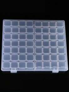 1set (56 Grids) Jewelry Storage Box Organizer - White - View 1