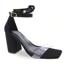 Women Heeled Sandals - 黑色 - 查看 4
