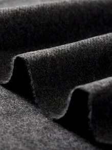 Thanh lịch 1 chiếc nữ màu xám đậm tua rua tua rua giả Cashmere Ấm áp và đa năng Plus kích thước Khăn choàng cổ thích hợp để sử dụng hàng ngày - Màu xám đen - Xem 4