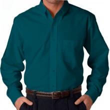 Blusa Social Microleve Manga Longa Passa Fácil Camisa Masculina Social Camiseta Masculina - Azul petróleo - Visão 1