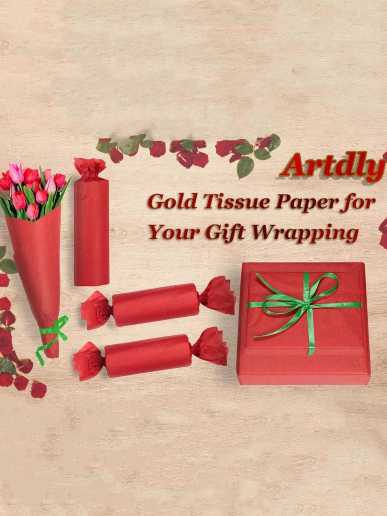 100 Sheets Gift Bag Tissue Paper, 50x35cm Art Paper For Gift, Game