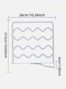 1pc Wardrobe Partition Rack - White - View 2