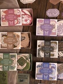 40pcs/pack Vintage Pattern Stickers - Multicolor - View 6