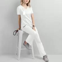 Uniforme Médico Conjunto Pijama Quirúrgico Scrubs Dama - Blanco - Ver 1