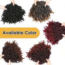 8 英寸 1 包预 20 股人造辫子钩针头发天然黑色柔软辫子预成圈短人造辫子钩针头发用于钩针编织辫子 - 黑色 - 查看 7