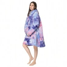 Vestido de dormir espesado con capucha para casa desgaste - Multicolor - Ver 2