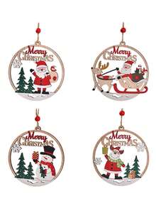 1 Pieza Ornamenta En Forma De Bolsa De Regalos De Santa Claus En Navidad - Rojo - Ver 4