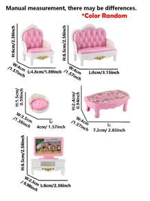 女孩過家家歐式客廳套裝袋裝包裝 - 杏色 - 查看 5