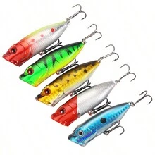 1 件 3D 眼鱼饵 6.5 厘米 13 克波帕饵人造硬饵摇摆饵梭鲈鱼渔具 - 綠色 - 查看 3