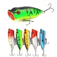 1 件 3D 眼鱼饵 6.5 厘米 13 克波帕饵人造硬饵摇摆饵梭鲈鱼渔具 - 綠色 - 查看 5