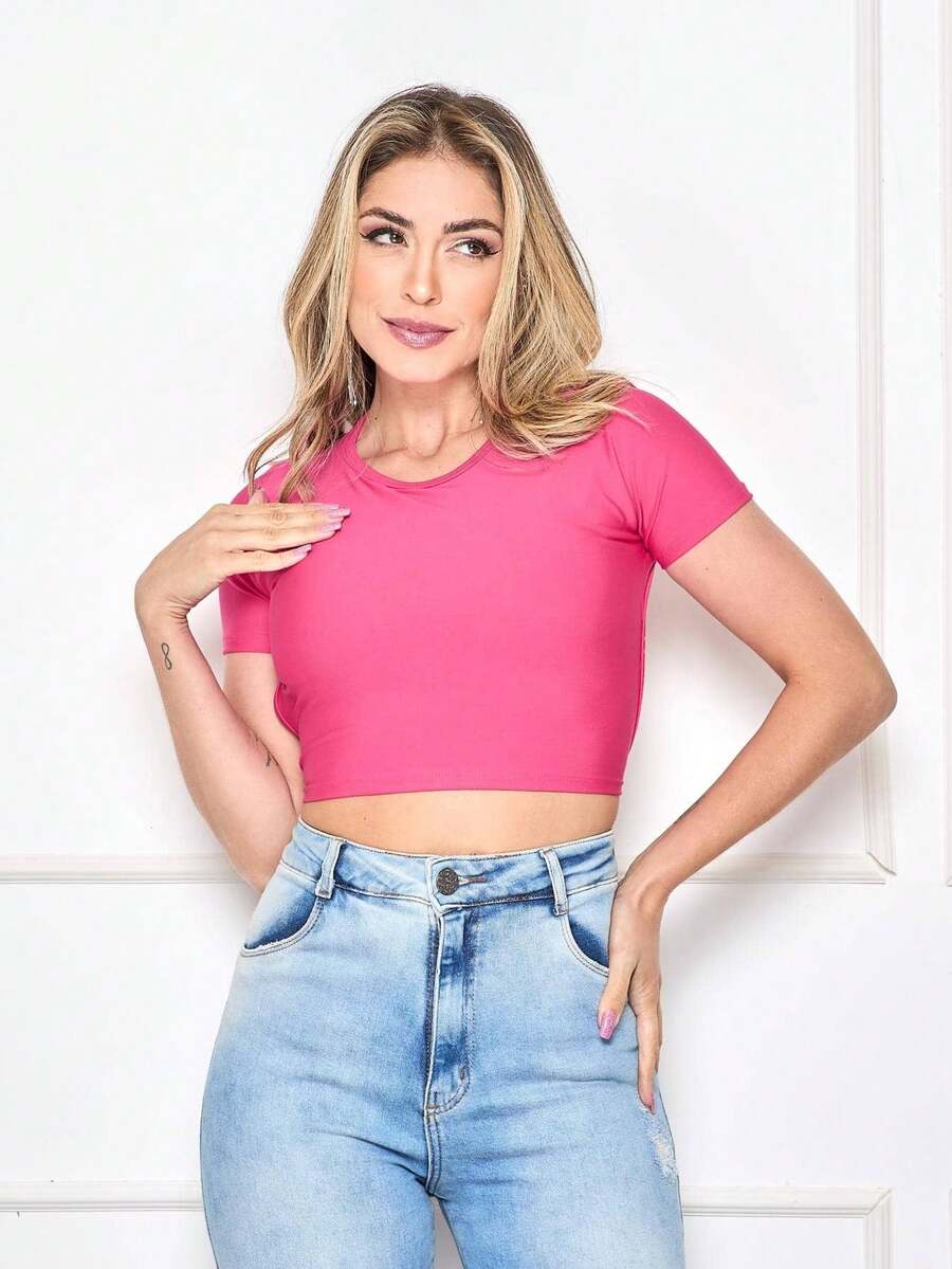 Women Tank Tops & Camis - Màu Hồng Tươi - Xem 1