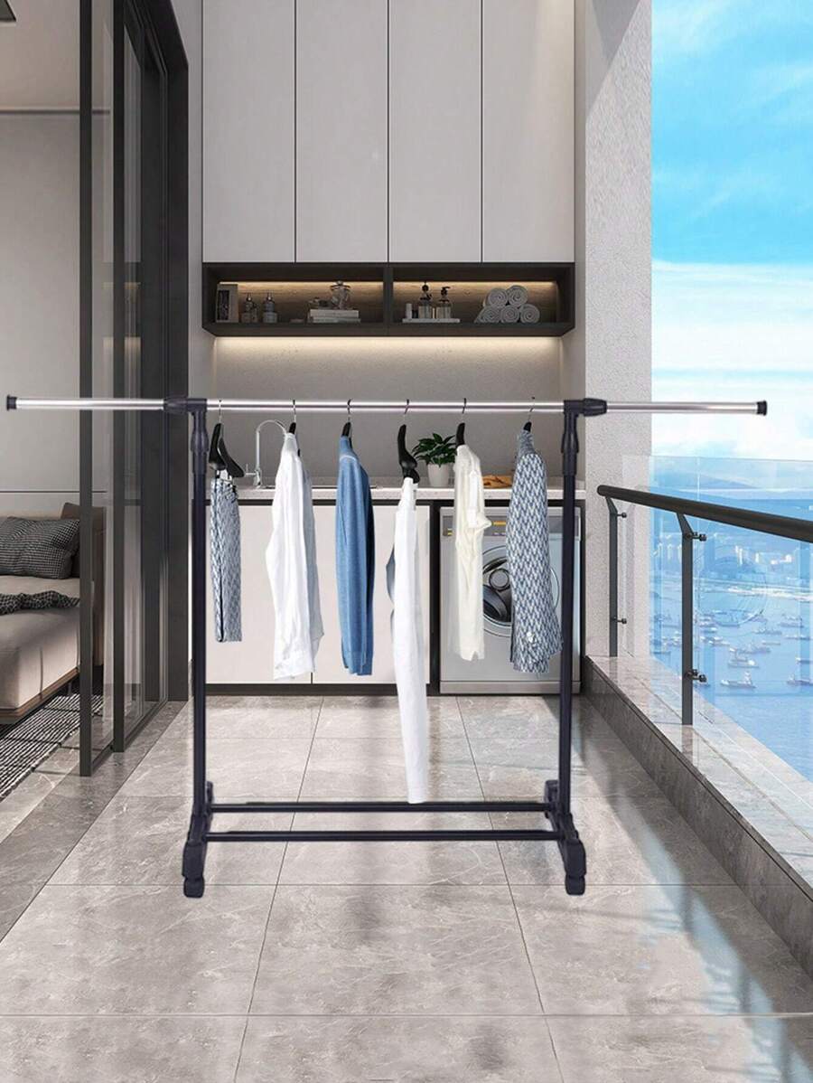 Double Clothing Rack, 130LB Capacity Heavy Duty Garment Rack With ...