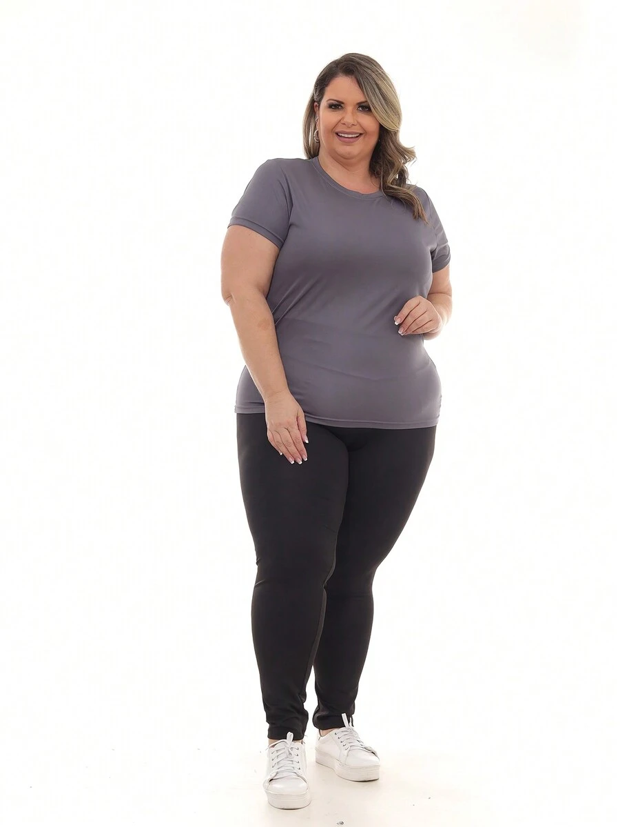 Plus Size Leggings - màu đen - Xem 1