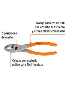 Driver's Clamp 8'', Vinyl Handle, Truper PCH-8 - Orange - View 2