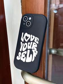 LOVE YOUR SELF Text Print Phone Case Compatible With Galaxy , 11, 13, 14, 15, 16, 16 Pro, 16 Pro Max, 16 Plus, Galaxy A14S, S24