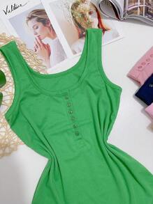 Women Tank Tops & Camis - 薄荷綠 - 查看 2