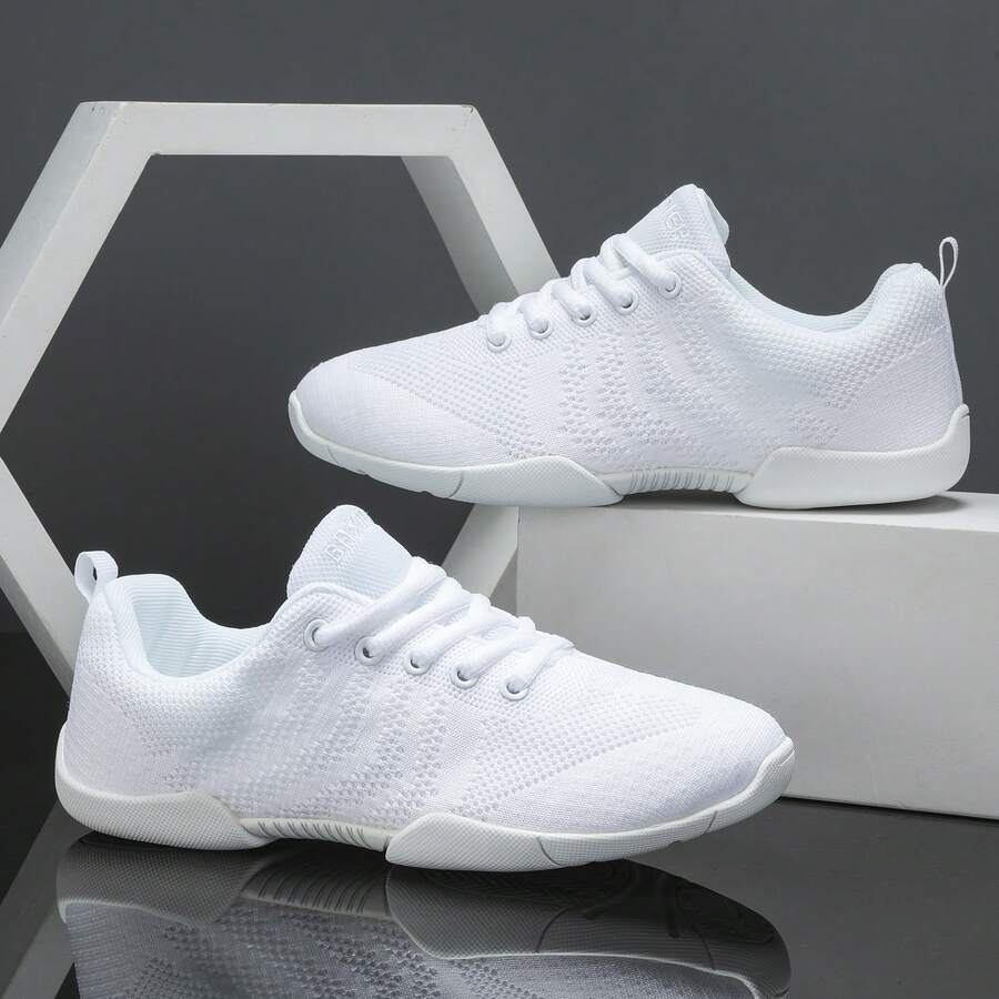 BAXINIER Cheer Shoes Women Cheerleading Dance Shoes White Lightweight Competition Sneakers Girls Indoor Tennis Athletic Shoes - Biały - Zobacz 1