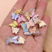 10pcs Randomly Mixed Butterfly Shaped Diy Jewelry Pendant - 10 randomly mixed butterflies - View 6
