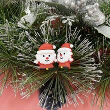 1對聖誕老人不銹鋼掛墜耳環