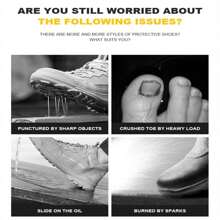 Men's & Women's Fashionable, Anti-smashing, Anti-stabbing, Breathable, Slip-resistant, Shock-absorbing, Steel Toe, Outdoor, Cushioning Safety Shoes For Work, Hiking, Mountain Climbing
