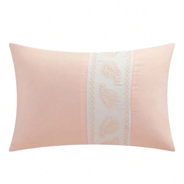 Mason 6Piece Applique Comforter Set, Twin, Blush SHEIN USA