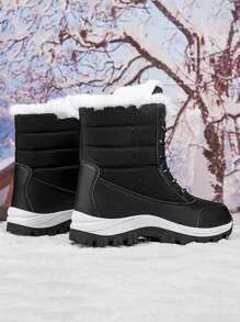 Giày bốt Nữ Thời trang Lace-up - màu đen - Xem 5