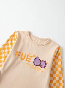 青少年女孩居家保暖内衣套装 - 米色 - 查看 3