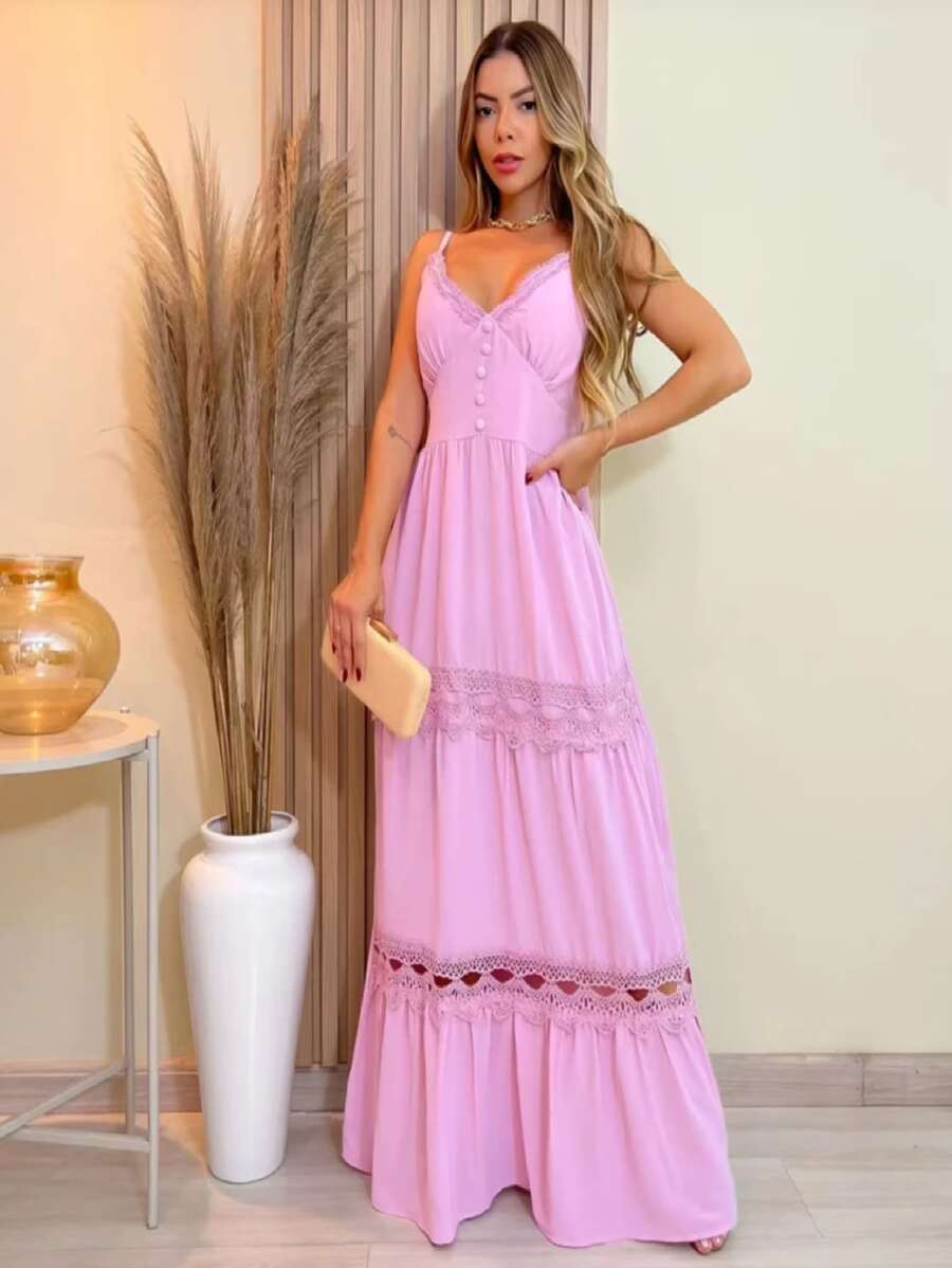 Women Dresses - 淺粉色 - 查看 1